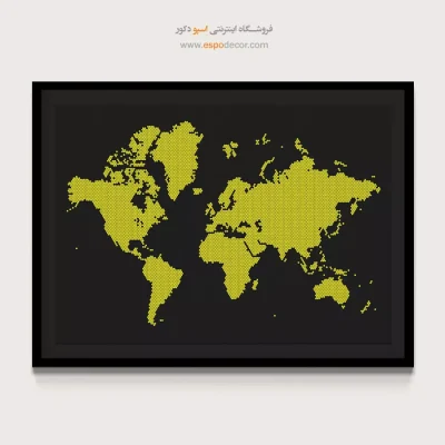 تابلو بوم نقشه جهان - سپهر – تابلو نقشه جهان - اسپو دکور