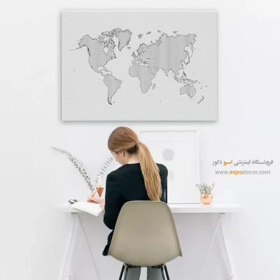 ایده دکوراسیون با نقشه جهان