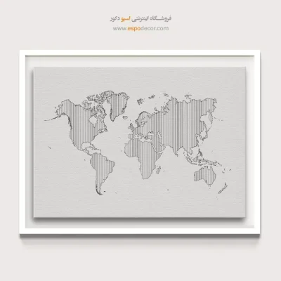 ایده دکوراسیون با نقشه جهان - فلک‌سیر – تابلو نقشه جهان - اسپو دکور