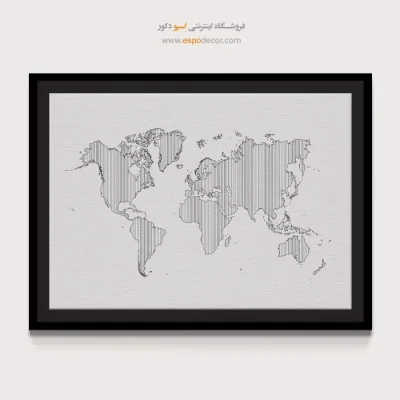 ایده دکوراسیون با نقشه جهان - فلک‌سیر – تابلو نقشه جهان - اسپو دکور