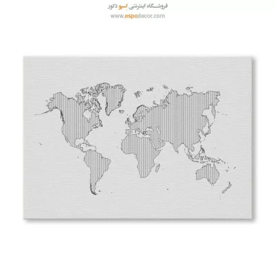 ایده دکوراسیون با نقشه جهان