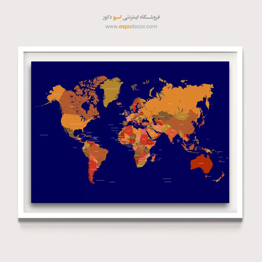 تابلو نقشه جهان