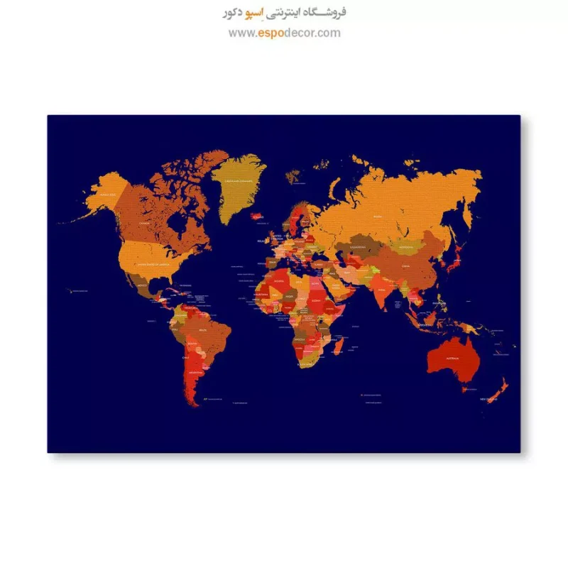 نقشه جهان برای مسافران