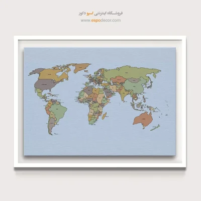 خرید تابلو نقشه جهان