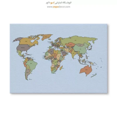 خرید تابلو نقشه جهان