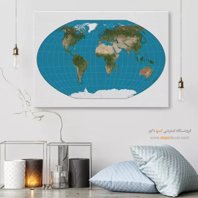 قیمت تابلو نقشه جهان - جهانیک – تابلو نقشه جهان - اسپو دکور