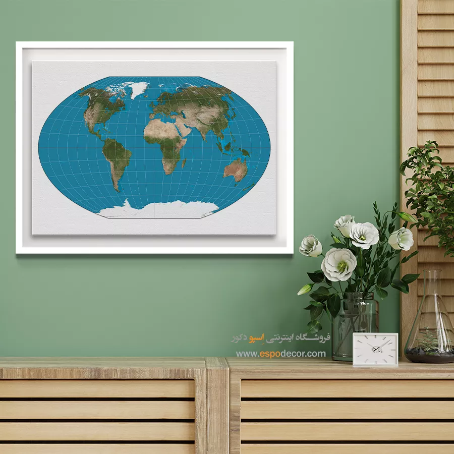 قیمت تابلو نقشه جهان - جهانیک – تابلو نقشه جهان - اسپو دکور