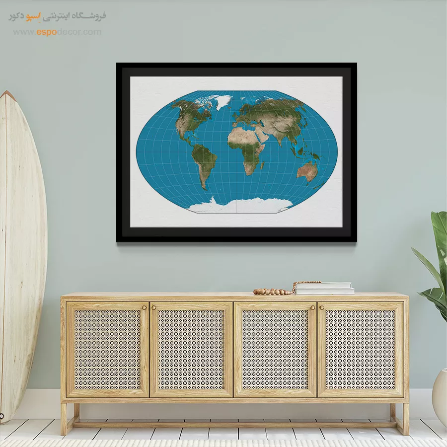 قیمت تابلو نقشه جهان - جهانیک – تابلو نقشه جهان - اسپو دکور