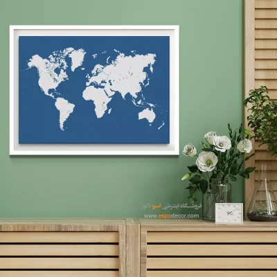 فروش تابلو نقشه جهان - راستاگو – تابلو نقشه جهان - اسپو دکور