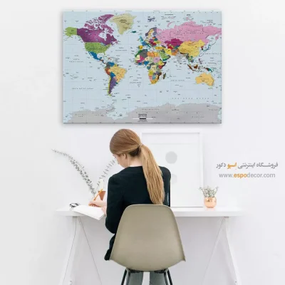 تابلو نقشه جهان با کیفیت