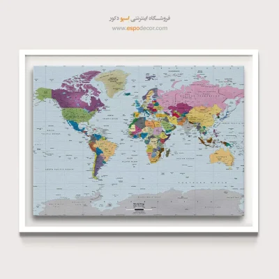 تابلو نقشه جهان با کیفیت