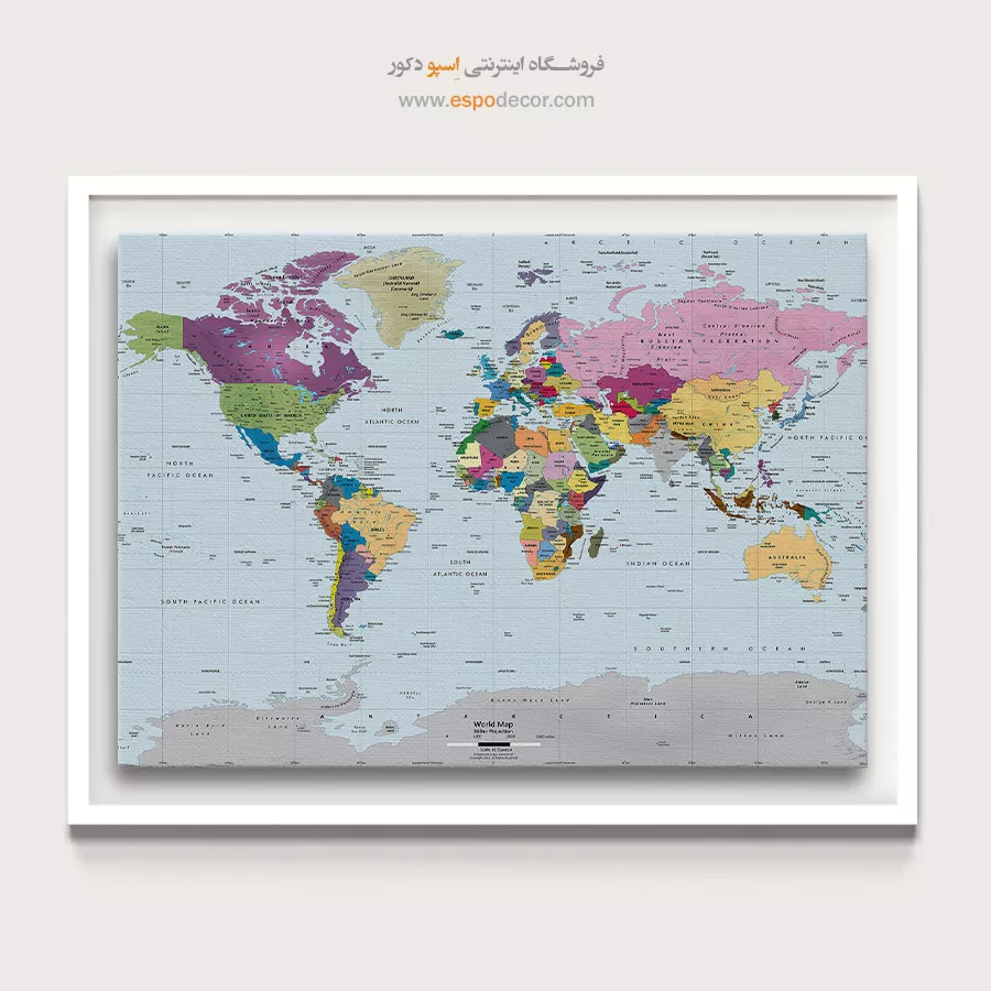 تابلو نقشه جهان