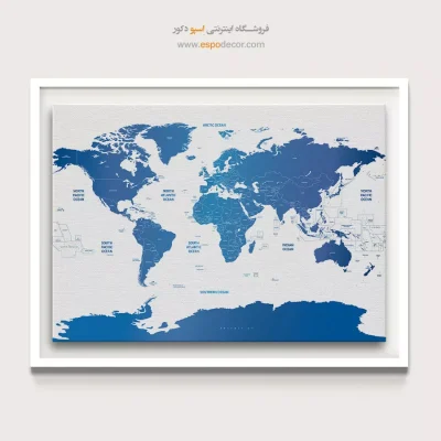 تابلو نقشه جهان دکوراتیو