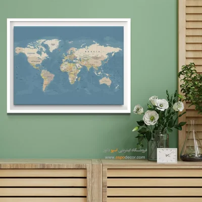 تابلو نقشه جهان پازلی - نوردگاه – تابلو نقشه جهان - اسپو دکور