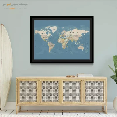 تابلو نقشه جهان پازلی - نوردگاه – تابلو نقشه جهان - اسپو دکور