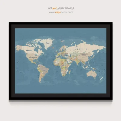 تابلو نقشه جهان پازلی - نوردگاه – تابلو نقشه جهان - اسپو دکور