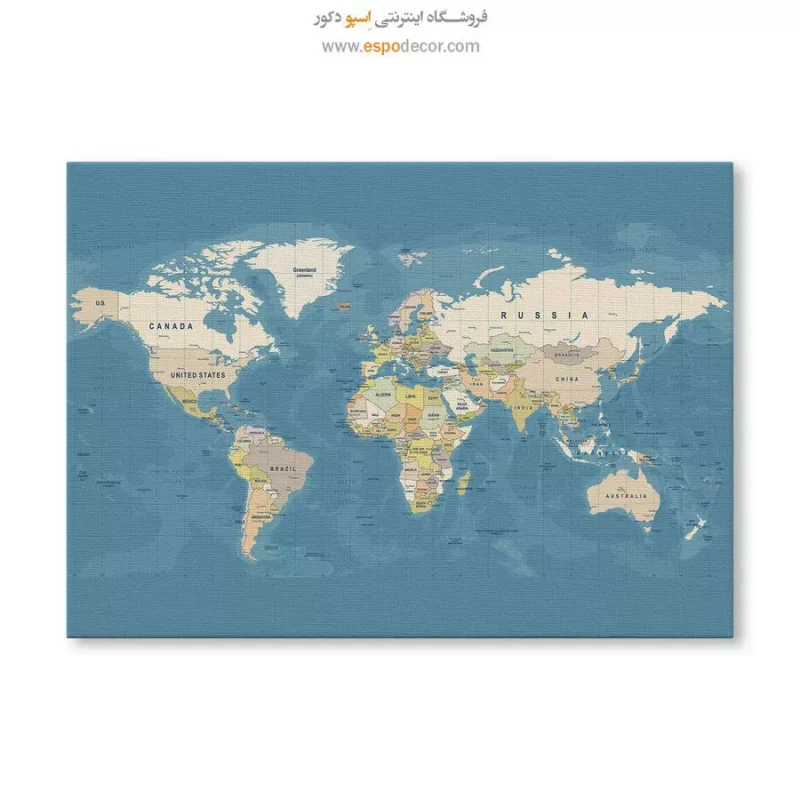 تابلو نقشه جهان پازلی