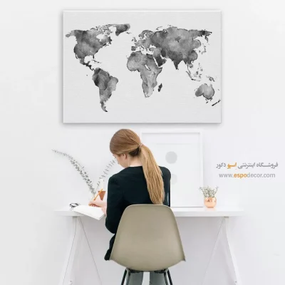تابلو نقشه جهان لاکچری
