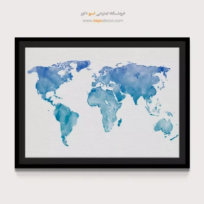 تابلو نقشه جهان بزرگ - جهاننما – تابلو نقشه جهان - اسپو دکور