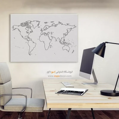 نقشه‌نگار – تابلو نقشه جهان - تابلو نقشه جهان اصل - اسپو دکور