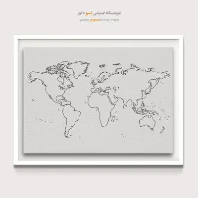 نقشه‌نگار – تابلو نقشه جهان - تابلو نقشه جهان اصل - اسپو دکور