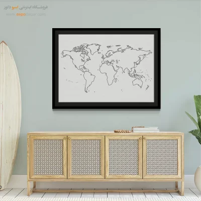 نقشه‌نگار – تابلو نقشه جهان - تابلو نقشه جهان اصل - اسپو دکور