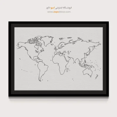 نقشه‌نگار – تابلو نقشه جهان - تابلو نقشه جهان اصل - اسپو دکور