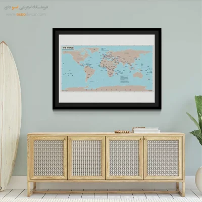 تابلو نقشه جهان وارداتی - مرزنگار – تابلو نقشه جهان - اسپو دکور
