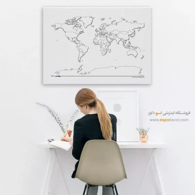 خرید تابلو نقشه خطی