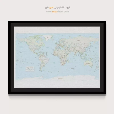 تابلو نقشه جهان جدید - سراسر – تابلو نقشه جهان - اسپو دکور
