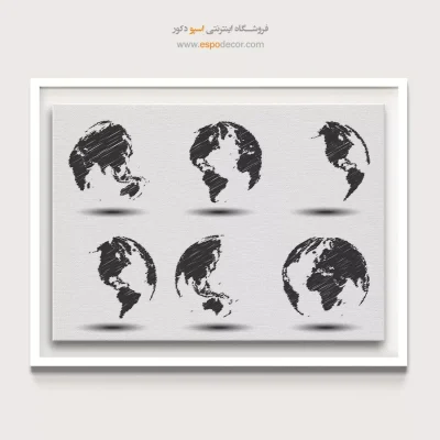 تابلو نقشه - مرزبان – تابلو نقشه جهان - اسپو دکور