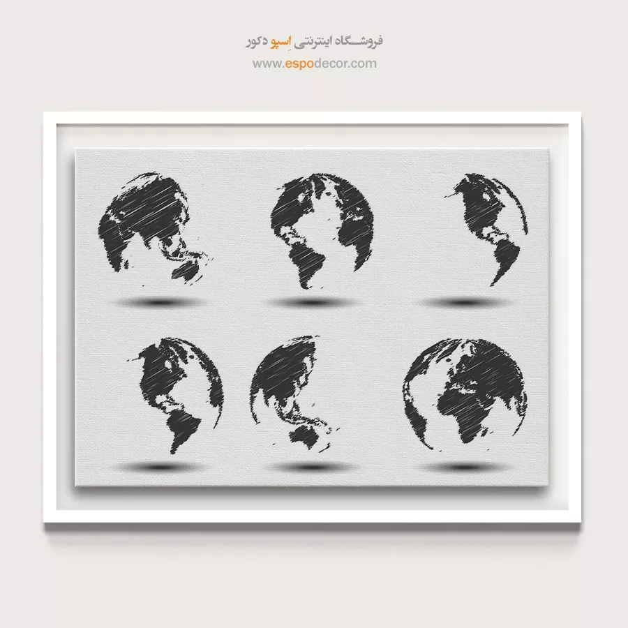 تابلو نقشه - مرزبان – تابلو نقشه جهان - اسپو دکور