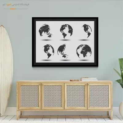 تابلو نقشه - مرزبان – تابلو نقشه جهان - اسپو دکور