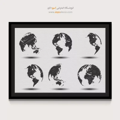 تابلو نقشه - مرزبان – تابلو نقشه جهان - اسپو دکور