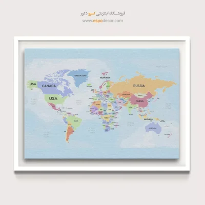 نقشه جهان برای اتاق نشیمن