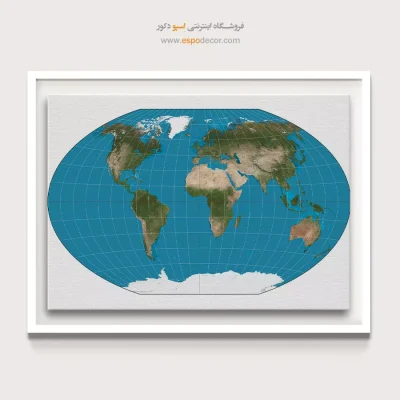 بیکران – تابلو نقشه جهان - تابلو نقشه جهان برای کافه - اسپو دکور