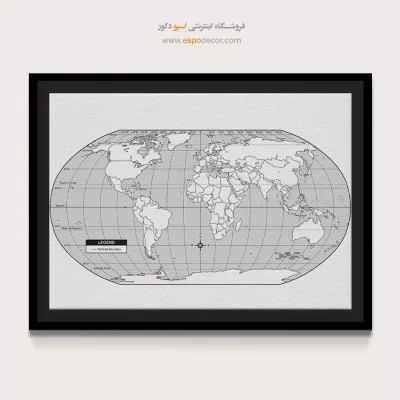 نقشه جهان برای هدیه - بلندا – تابلو نقشه جهان - اسپو دکور