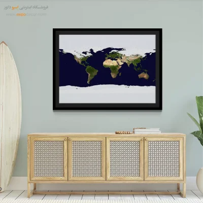 تابلو نقشه جهان سفارشی - راهی – تابلو نقشه جهان - اسپو دکور