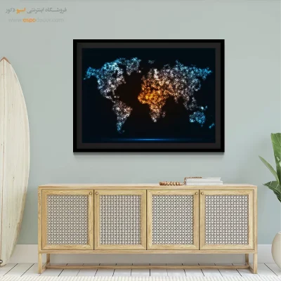 خرید تابلو نقشه برای هدیه تولد - سرگذشت – تابلو نقشه جهان - اسپو دکور