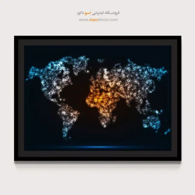 خرید تابلو نقشه برای هدیه تولد - سرگذشت – تابلو نقشه جهان - اسپو دکور