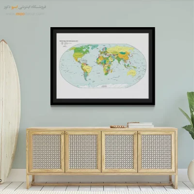 هدیه روز پدر با نقشه - زاویه – تابلو نقشه جهان - اسپو دکور