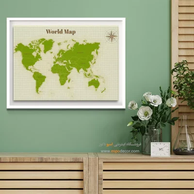 تابلو نقشه جهان برای مهاجرت - نقطه – تابلو نقشه جهان - اسپو دکور