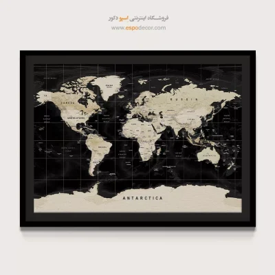 تابلو نقشه جهان خاص - فلات – تابلو نقشه جهان - اسپو دکور
