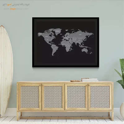 تابلو نقشه مدرن - دلتا – تابلو نقشه جهان - اسپو دکور