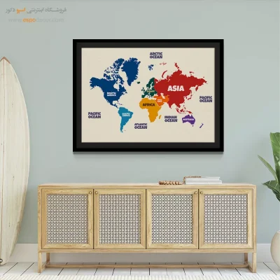 تابلو نقشه برای معلم - گردش – تابلو نقشه جهان - اسپو دکور