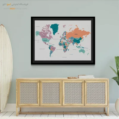 تابلو نقشه برای مهندس - تندیس – تابلو نقشه جهان - اسپو دکور