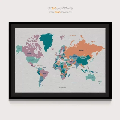 تابلو نقشه برای مهندس - تندیس – تابلو نقشه جهان - اسپو دکور