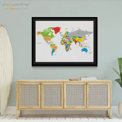 تابلو نقشه برای مدیر - گردونه – تابلو نقشه جهان - اسپو دکور