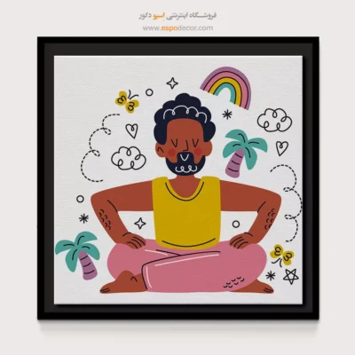 خرید تابلو علامت یوگا - سایلنس – تابلو یوگا - اسپو دکور