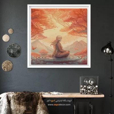 تابلو بوم با طرح‌های مدرن - تِیا – تابلو یوگا - اسپو دکور